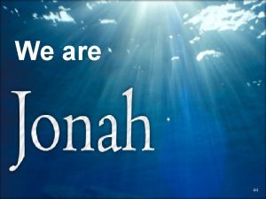 Who is jonah