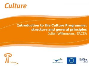 Introduction for cultural programme