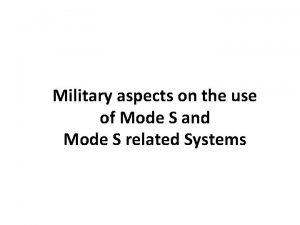 Military mode-s