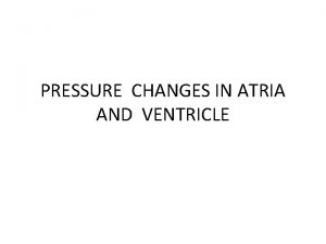 PRESSURE CHANGES IN ATRIA AND VENTRICLE VENTRICULAR PRESSURE