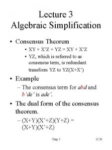 Consensus theorem