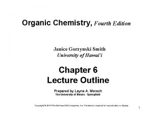 Organic Chemistry Fourth Edition Janice Gorzynski Smith University