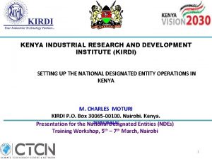Kenya industrial research and development institute