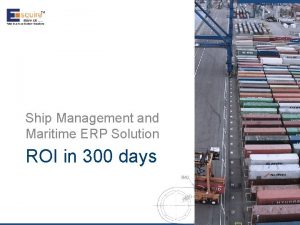 Maritime erp
