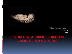 Hctor Morillo Rosero Pediatra IDSN ESTRATEGIA MADRE CANGURO