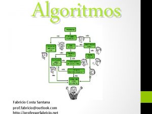 Algoritmos Fabrcio Costa Santana prof fabriciooutlook com http