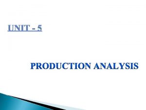 Production input meaning