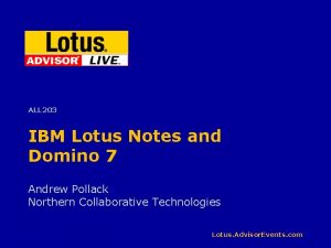 ALL 203 IBM Lotus Notes and Domino 7