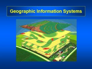 Geographic Information Systems What is a Geographic Information Geographic Information Systems What is a Geographic Information