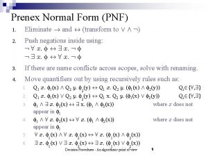 Prenex normal form