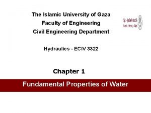 The Islamic University of Gaza Faculty of Engineering