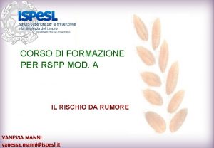 CORSO DI FORMAZIONE PER RSPP MOD A IL