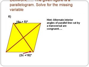 Determine whether the quadrilateral is a parallelogram.