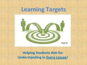 Learning targets helping students aim for understanding
