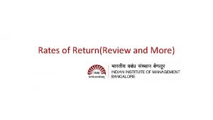 Real rate of return
