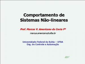 Análise de sistemas lineares