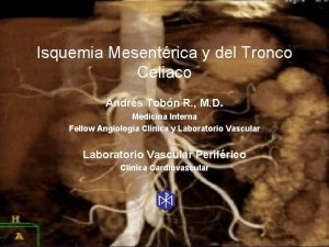 Isquemia Mesentrica y del Tronco Celiaco Andrs Tobn