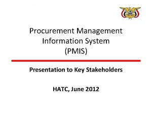Procurement management information system
