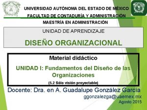 UNIVERSIDAD AUTNOMA DEL ESTADO DE MXICO FACULTAD DE