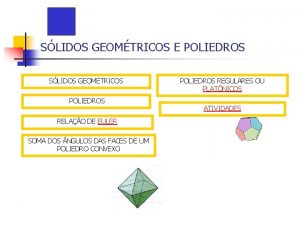 Definição de poliedro