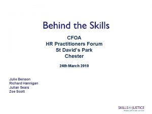 CFOA HR Practitioners Forum St Davids Park Chester