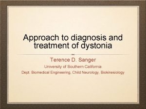 Dystonia treatment