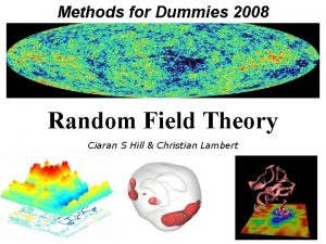 Methods for Dummies 2008 Random Field Theory Ciaran