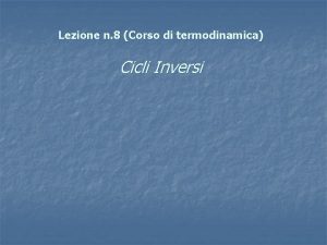 Ciclo di carnot inverso