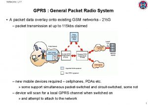 Networks L 17 GPRS General Packet Radio System