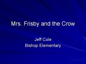 Mrs frisby and the crow