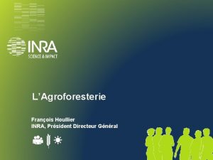 LAgroforesterie Franois Houllier INRA Prsident Directeur Gnral Spcialisation