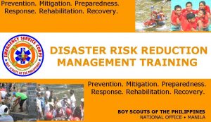 National disaster risk reduction and management framework