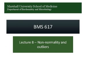 Marshall University School of Medicine Department of Biochemistry