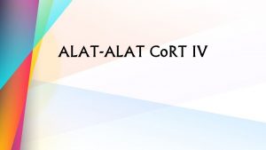ALATALAT Co RT IV Co RT IV Alatalat