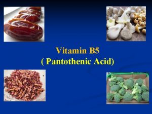 Pantothenic acid rda
