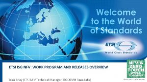 Etsi nfv isg Etsi nfv isg