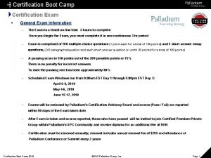 Executing the Balanced Scorecard Certification Boot Camp Certification