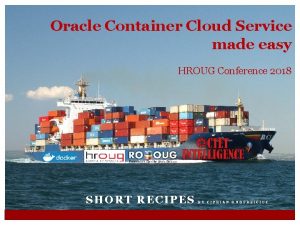 Oracle container cloud service