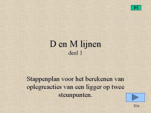 D en M lijnen deel 1 Stappenplan voor