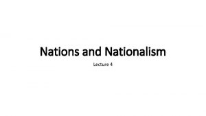Expansionist nationalism example