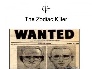 Zodiac killer background