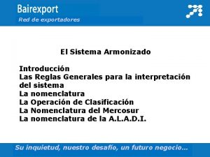 Introduccion al sistema armonizado