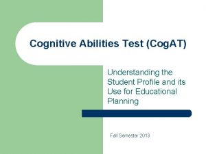 Cog at test Cog at test
