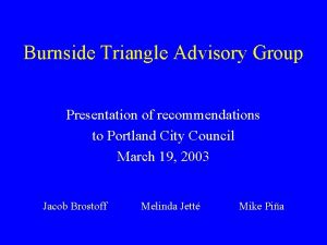 Burnside triangle