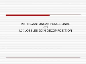 Contoh decomposition