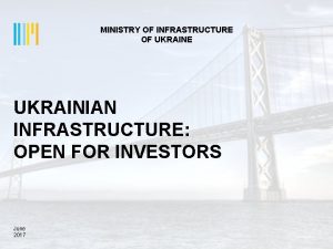 Ukraine ministry of infrastructure
