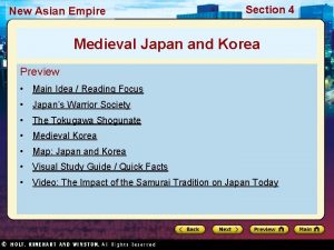 New Asian Empire Section 4 Medieval Japan and