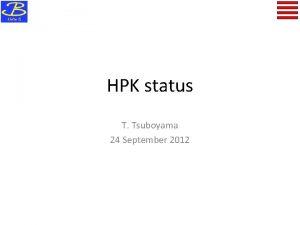 Hpk status