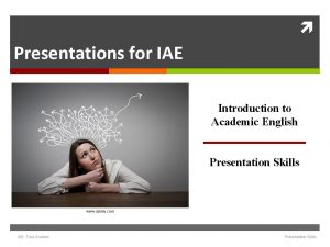 Academic english presentation