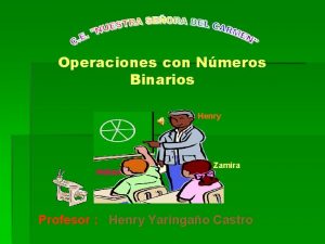 Operaciones con Nmeros Binarios Henry Helian Zamira Profesor